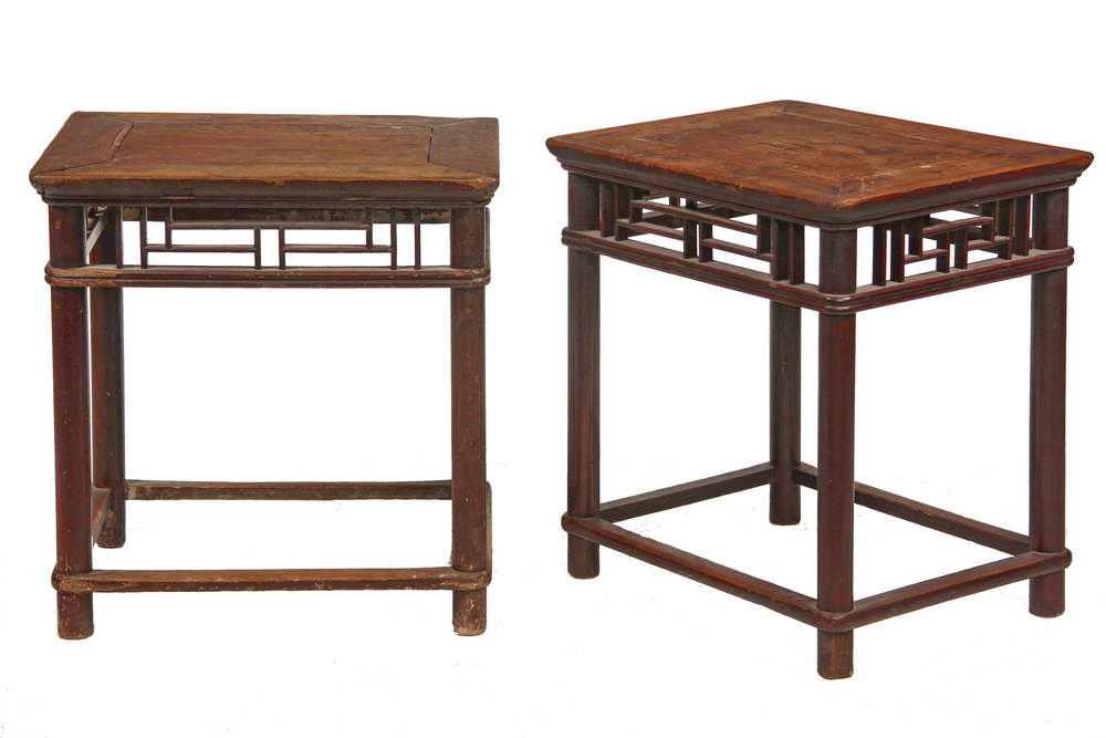 PAIR CHINESE LOW TABLES - Pair