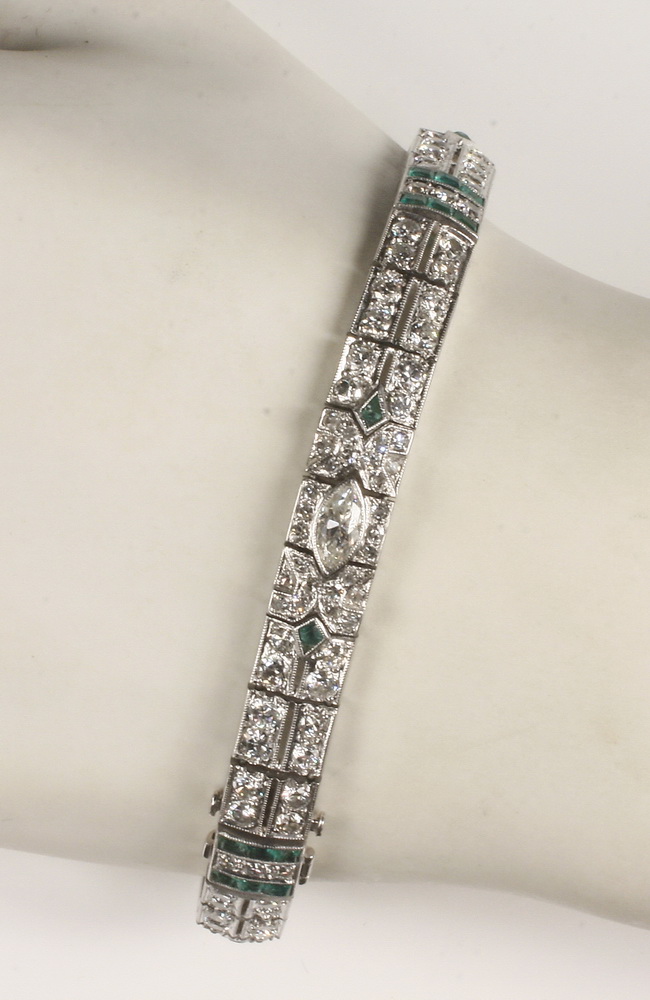 BRACELET Art Deco Platinum Diamond 163ee6