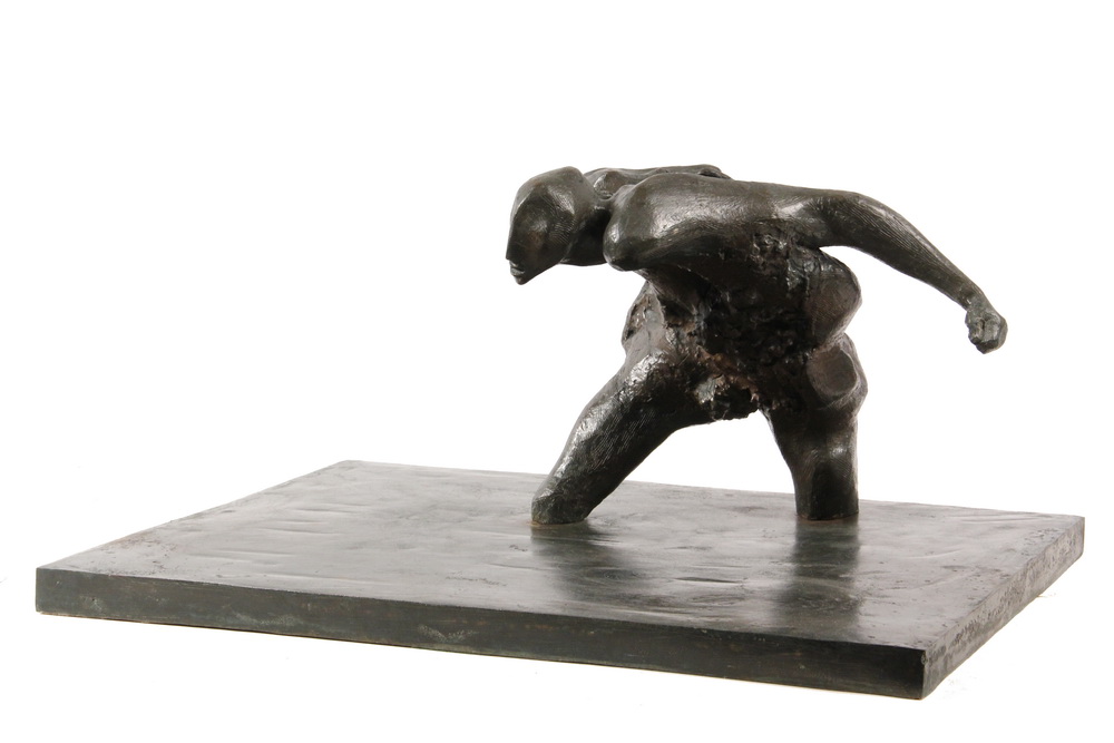 BRONZE SCULPTURE - 'Advancing Figure'