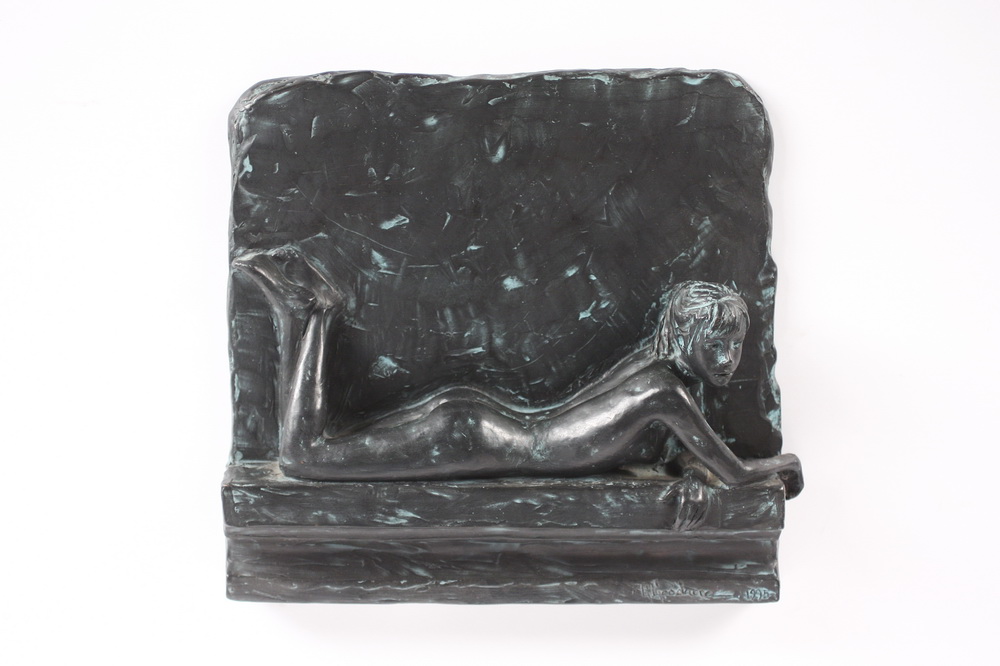 BRONZE BAS RELIEF Monday by 163f1a