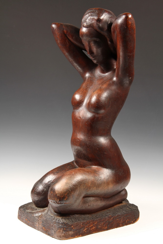 WOODEN SCULPTURE - Carved Mahogany