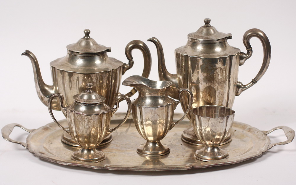 (6 PC) MEXICAN STERLING COFFEE/TEA SEVICE