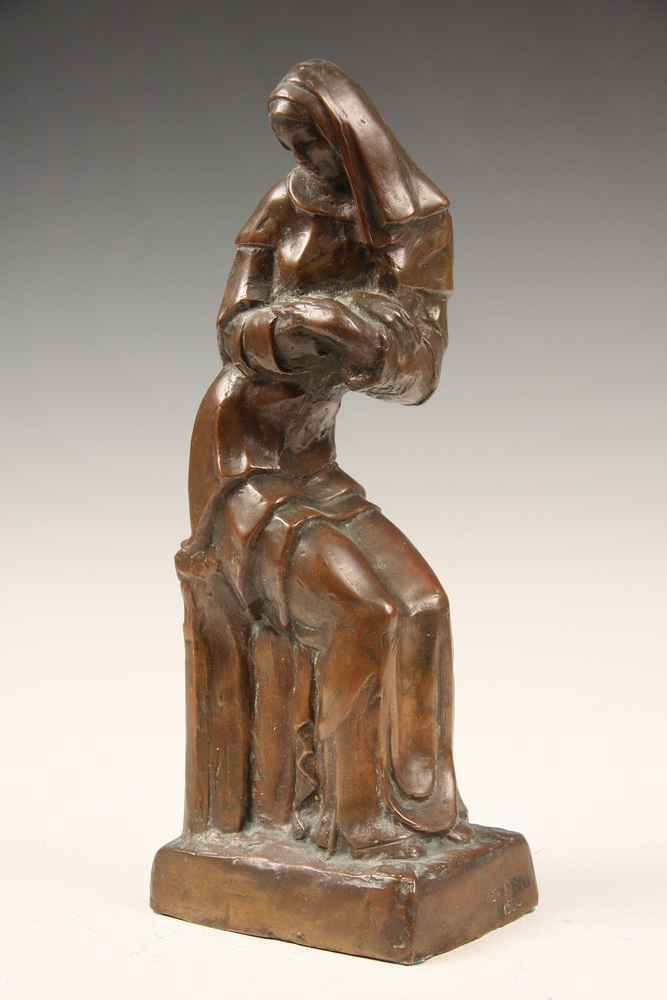 BRONZE SCULPTURE - Mourning Mother