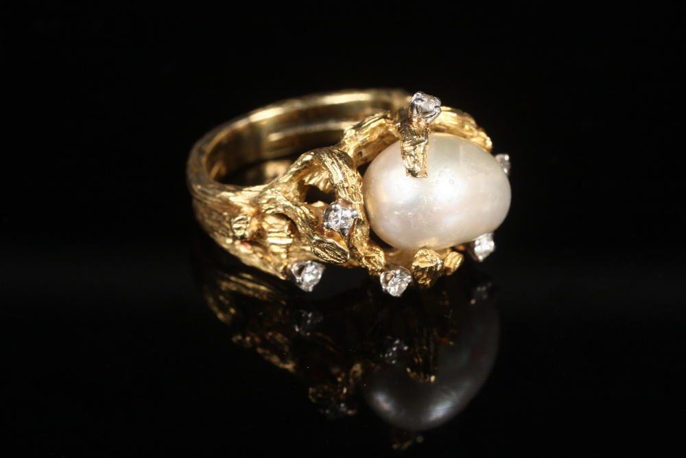 LADY S RING One 18K Gold Handmade 163fc7
