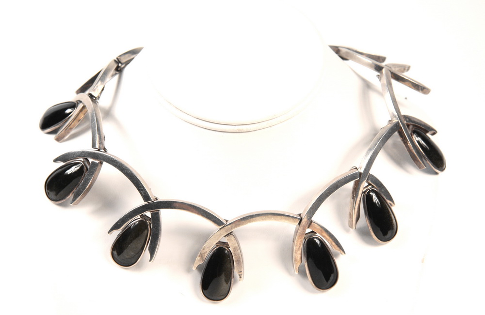 NECKLACE Ca 1955 Sterling and 163ffe