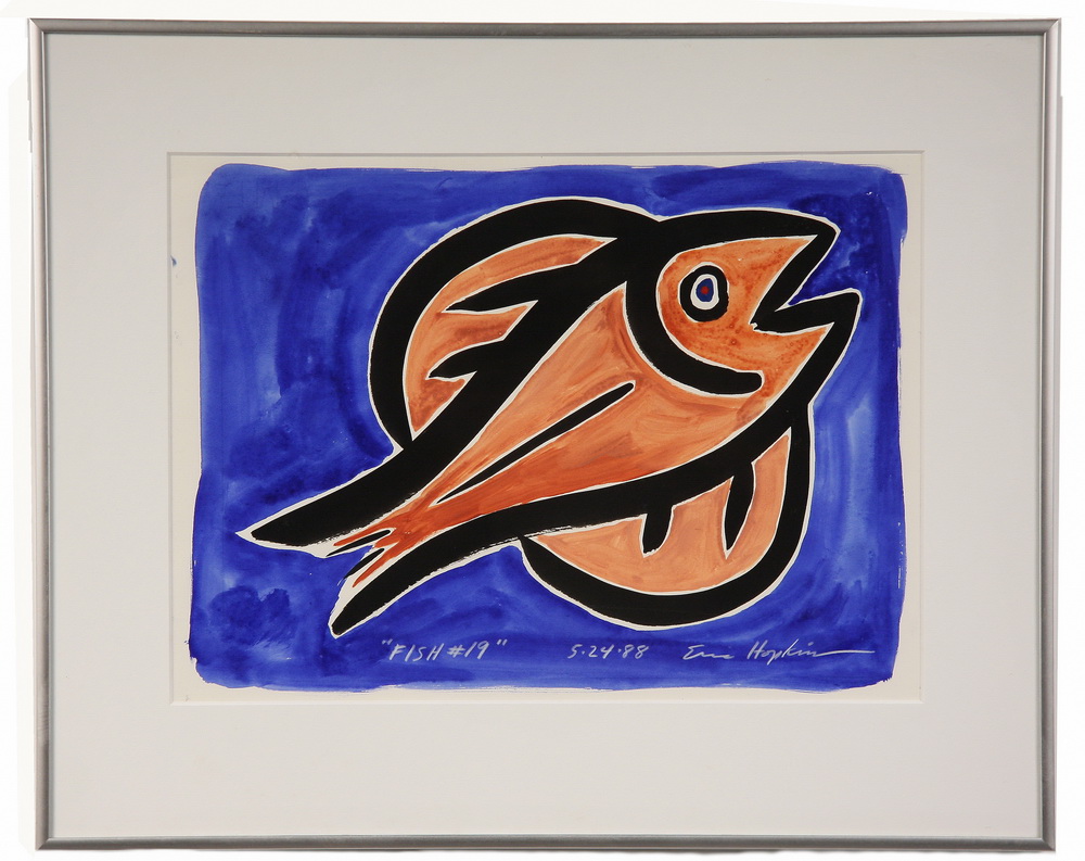 GOUACHE ON PAPER - 'Fish #19' by