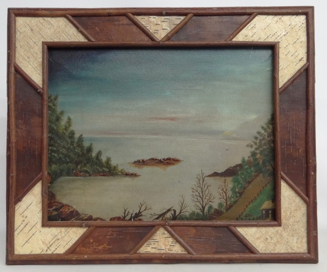 Painting oil on artist board Adirondack