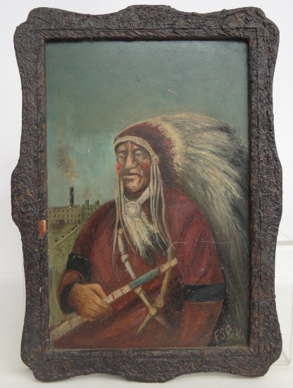 Painting oil on artist board Native