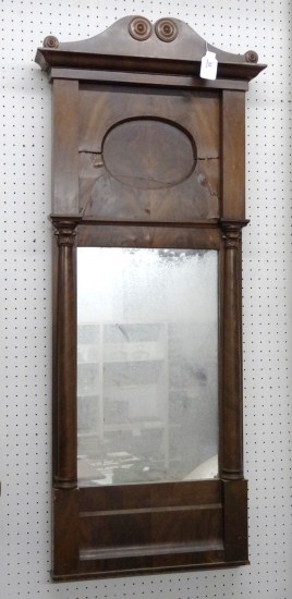 19th c Empire mahogany mirror  16448d