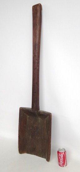 19th c. wooden primitive shovel.