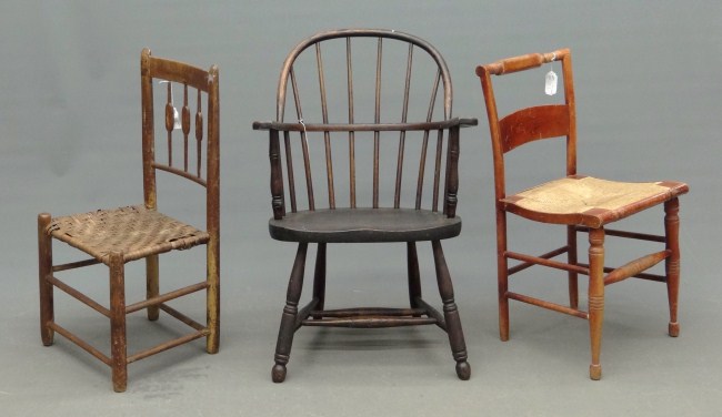Lot including 19th c. Windsor chair