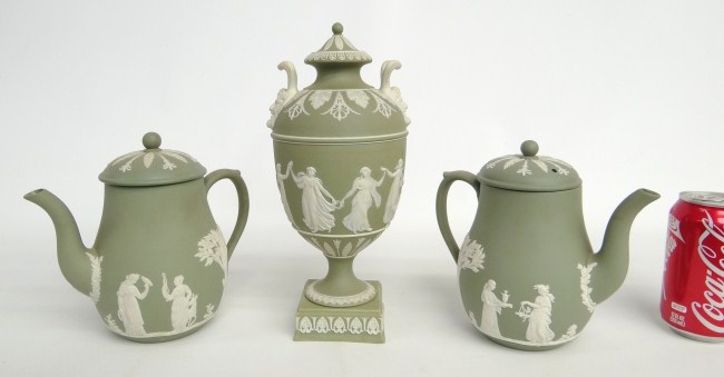 Lot three pieces Wedgwood Jasperware