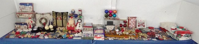 Large collection various Christmas ornaments