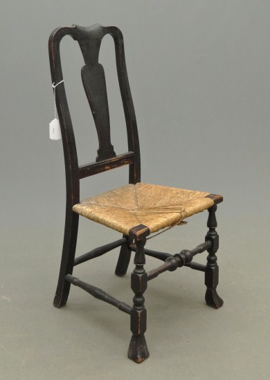 18th c Queen Anne rush seat Spanish 164522