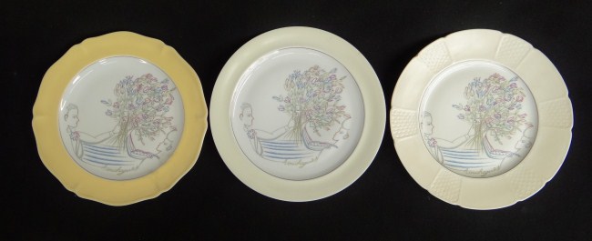 Lot three Limoges plates marked