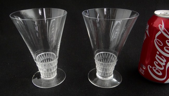 Pair signed Lalique cups  164547