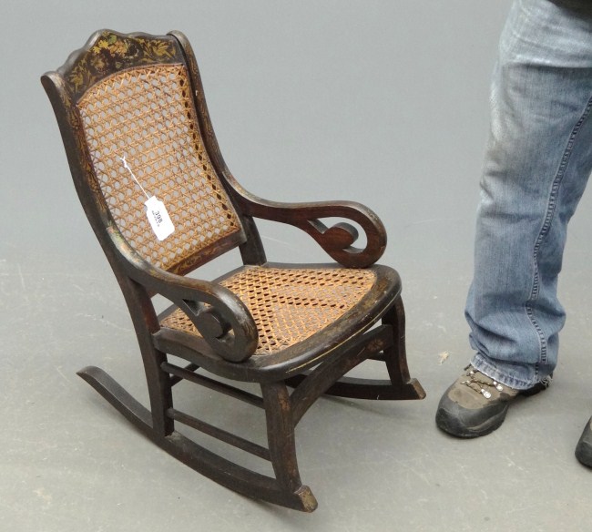 19th c. child's rocking chair in