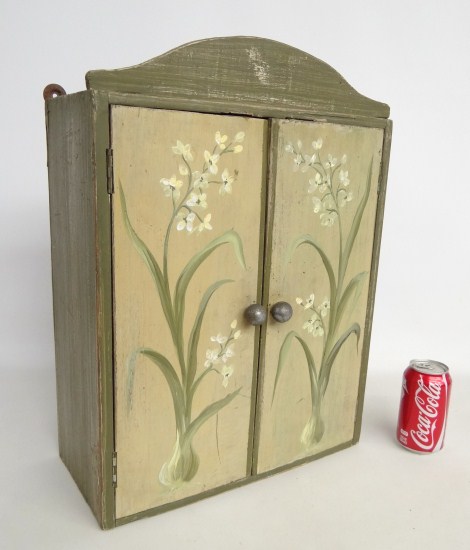 Paint decorated hanging cupboard  1645c0