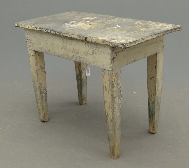 Early metal top painted table.