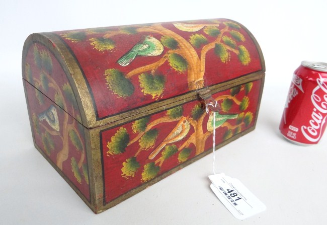 Painted dometop box Provenance 1645ee