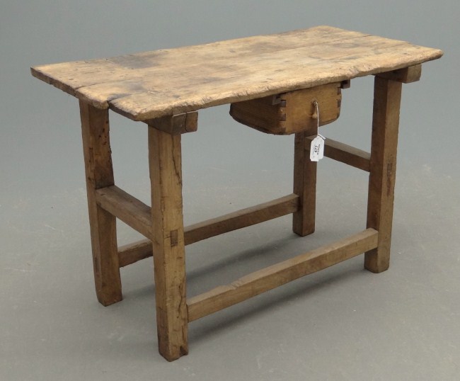 Primitive single drawer work table  1645eb