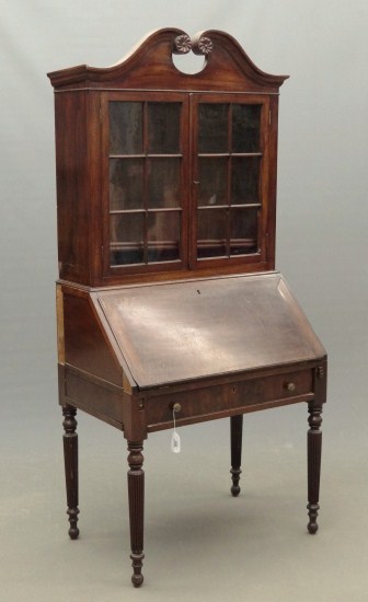 19th c. two part secretary. As