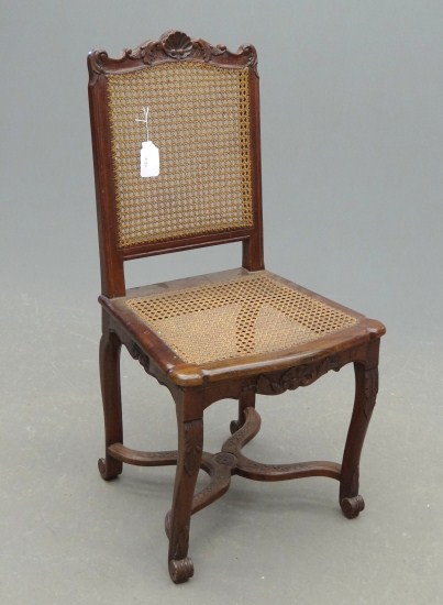 French cane seat side chair.