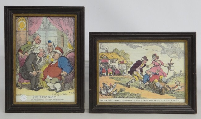 Pair Continental caricature prints  164644