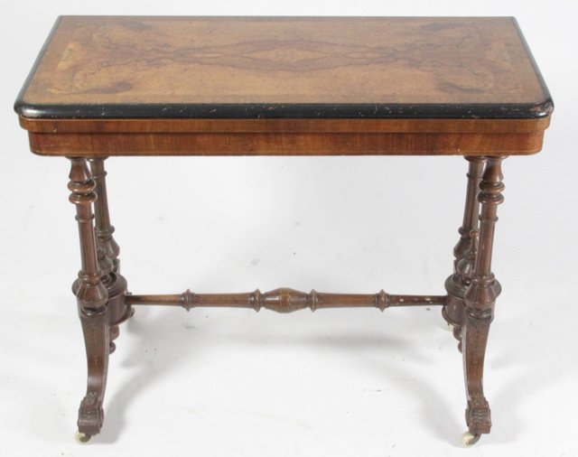 A late Victorian figured walnut