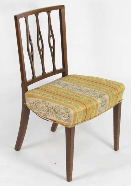 A mahogany single chair with three 164695