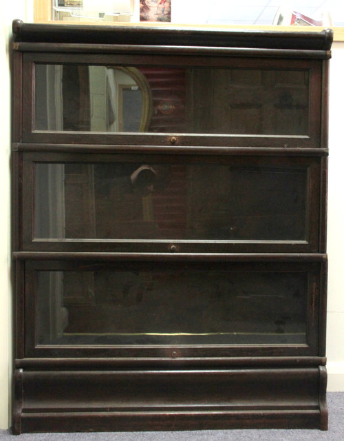 A Globe Wernicke three-section bookcase