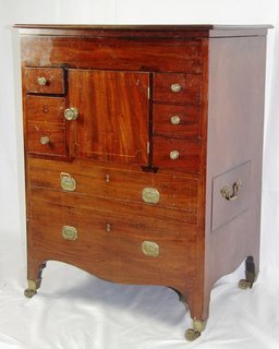 A Regency mahogany enclosed washstand