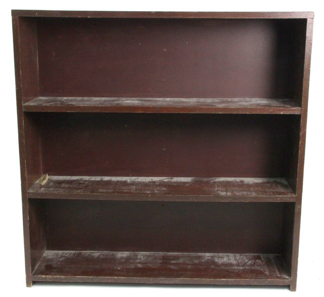 A Victorian stained pine bookcase