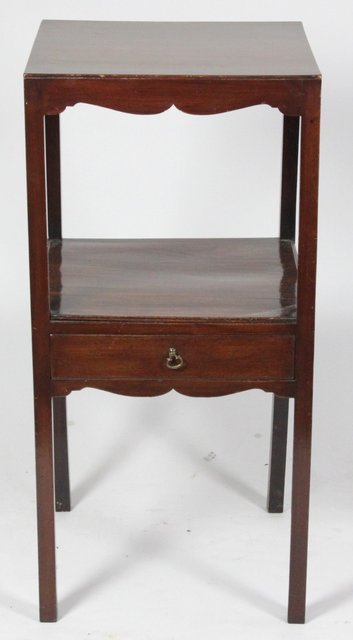 A George III mahogany square washstand