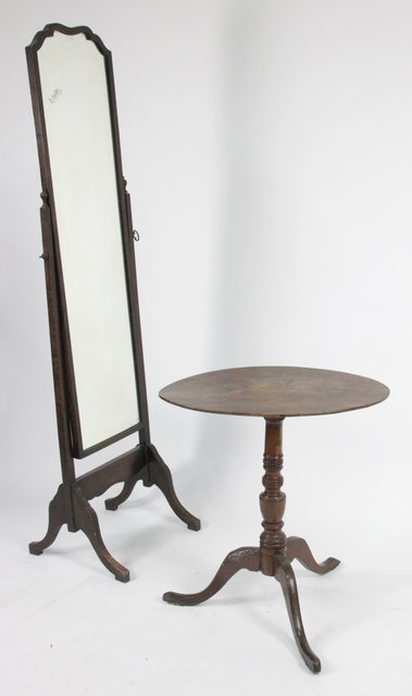 A mahogany and elm occasional table