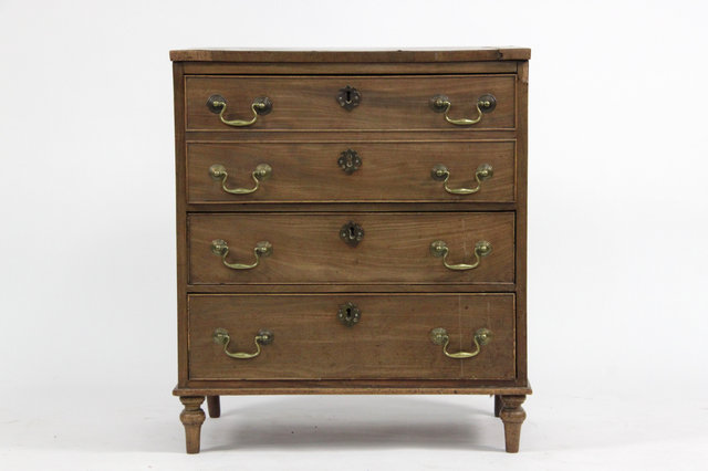 A mahogany converted commode chest now