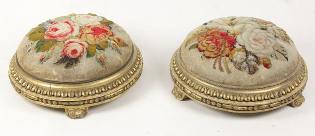 A pair of Victorian needlework