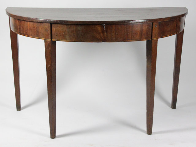 A George III mahogany D end table 16471b