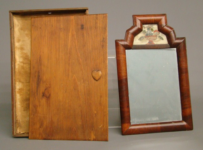 Rare 19th c. courting mirror in