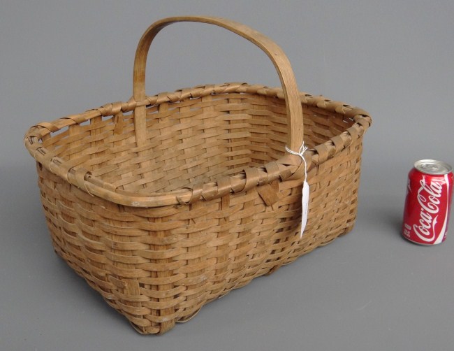 19th c. gathering basket. 18 1/2 W