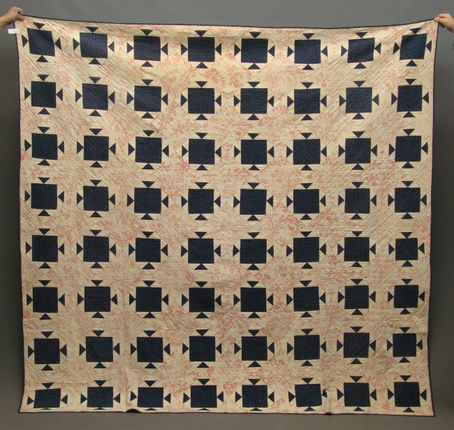 19th c. toile and calico quilt
