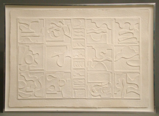 Cast paper relief signed and dated 16207a