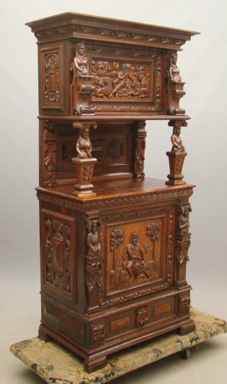 Carved Continental cabinet.
