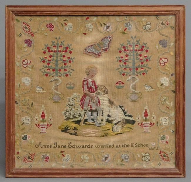 19th c. sampler Anne Jane Edwards