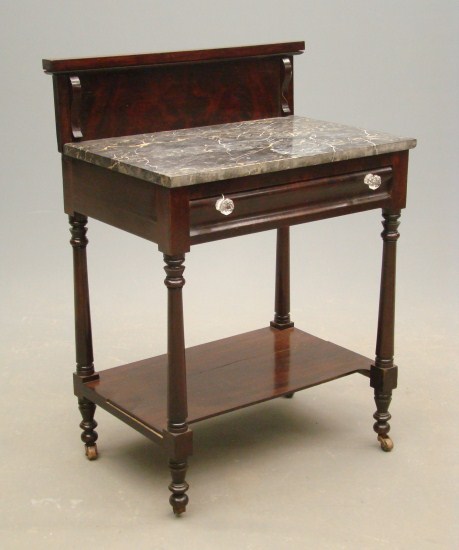 19th c. marble top Sheraton stand.