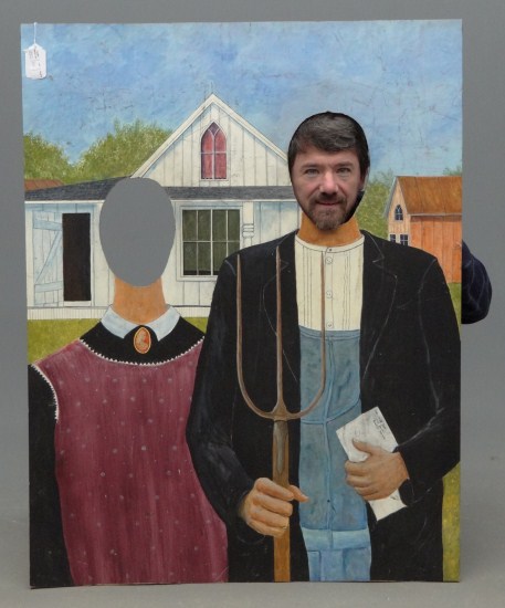 Wooden painted American Gothic  162116