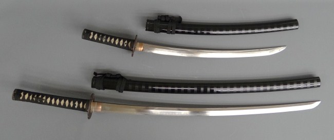 Pair (Daisho) samurai swords C.
