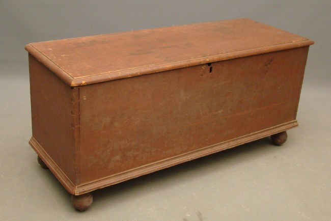 19th c ball foot blanket box in 16212c