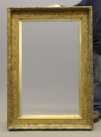 19th .c gilt and carved gesso frame.