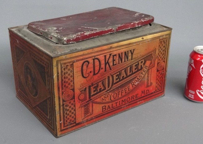 19th c. C.D. Kenny coffee/tea tin.